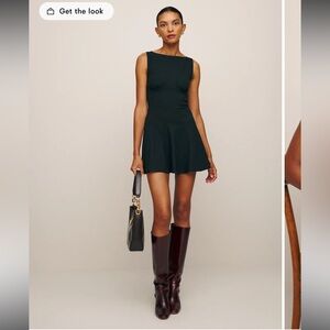 REFORMATION MAYVE BLACK MINI DRESS